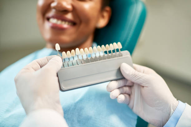 Photograph of dental patient getting veneers, Minden, NE